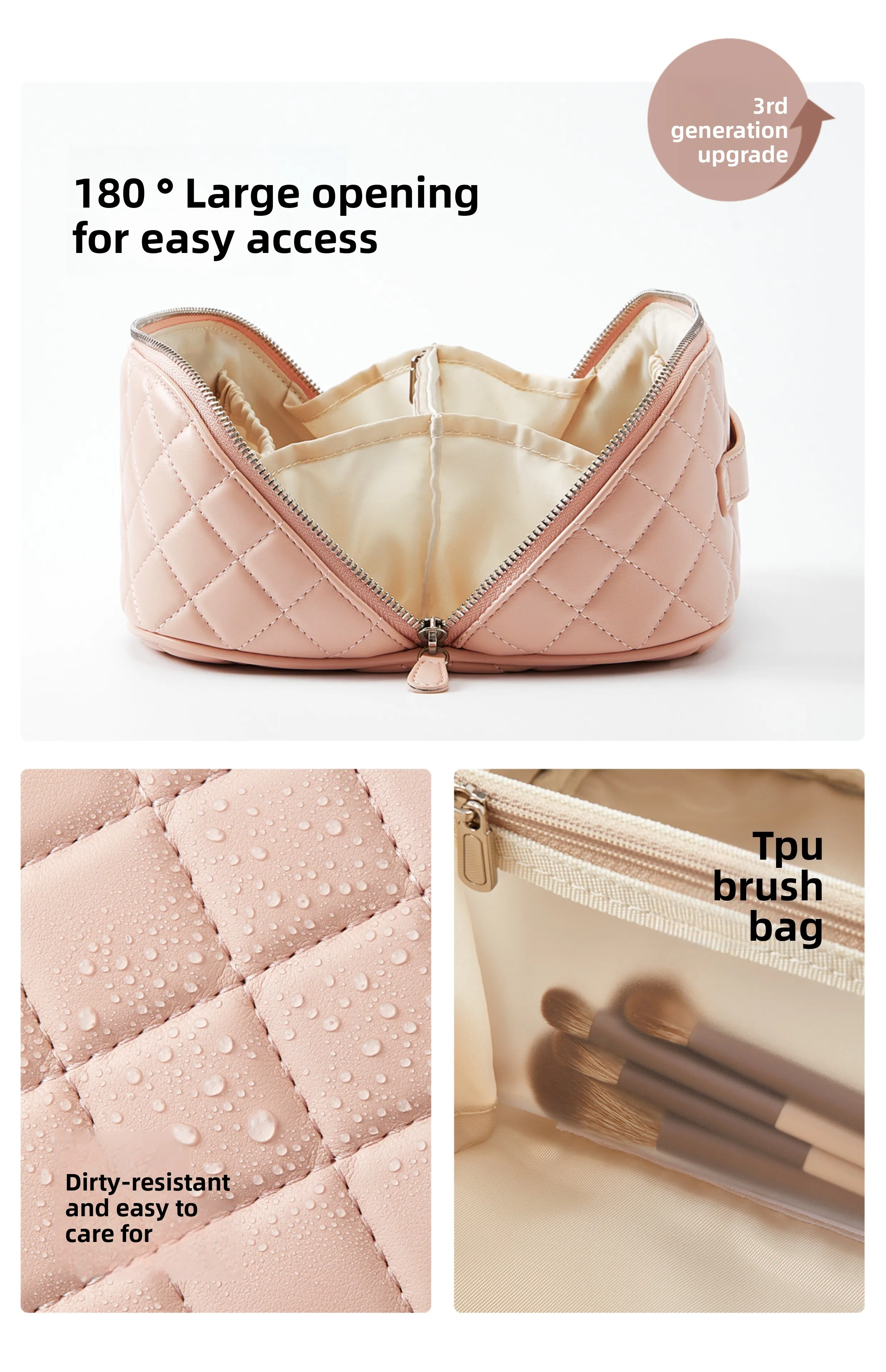 Makeup Bag for Women New High-End Light Luxury High-End Large Capacity Portable Travel Storage Bag Bag Accessories