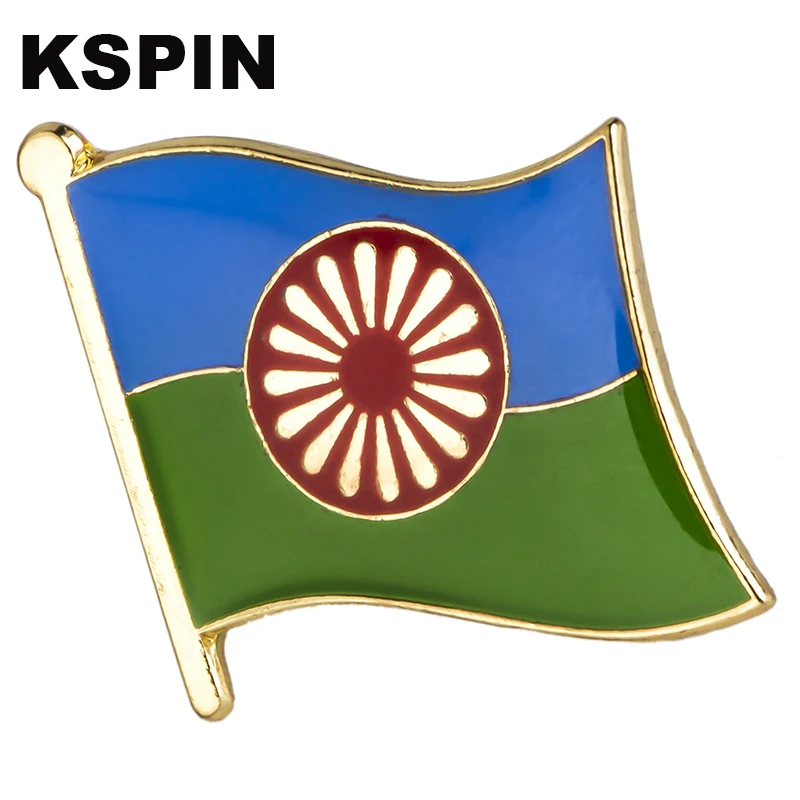 Gypsy Flag Romani Peoples Flag Badge Flag Brooch National Flag Lapel Pin International Travel Pins