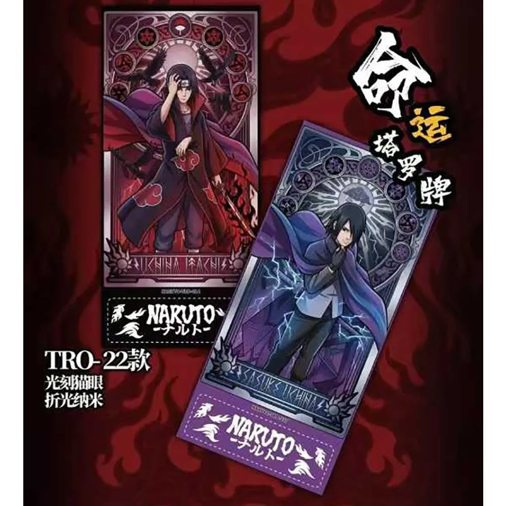 Japanese Anime Naruto Premium Collection Cards with English Uchiha Itachi Colorful Grating Design Character Cards Birthday Gifts