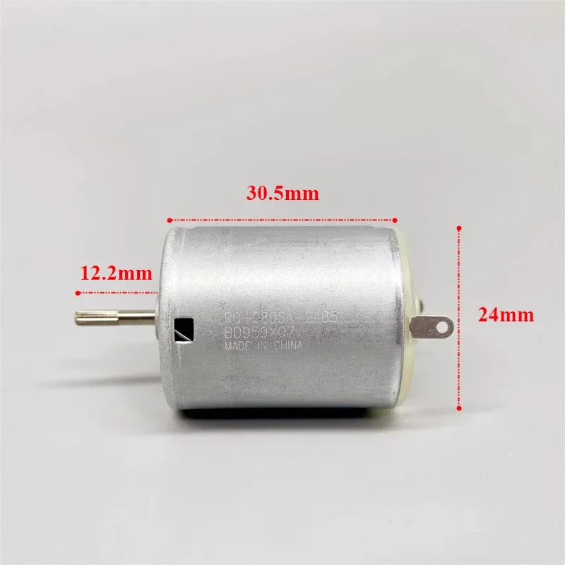 

Mabuchi RC-280SA-2485 Mini 280 High Speed DC Motor 5V/6V/7.4V 13300RPM 24mm Carbon Brush with Knurled Shaft for DIY Hobby Toy