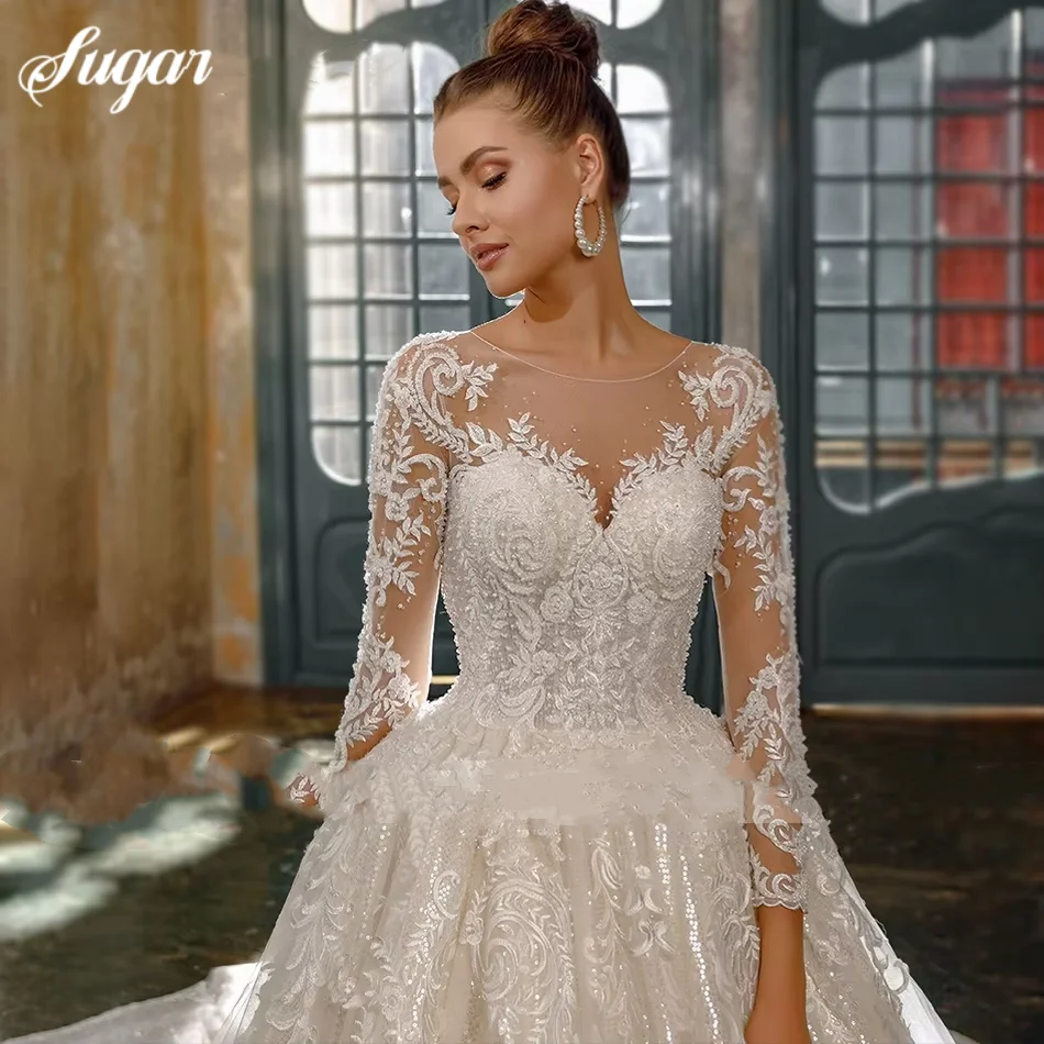 Abiti da sposa personalizzati con scollo a cuore e schiena scoperta di lusso Abiti da sposa squisiti con perline Abito da sposa classico Boho Robe De Soire