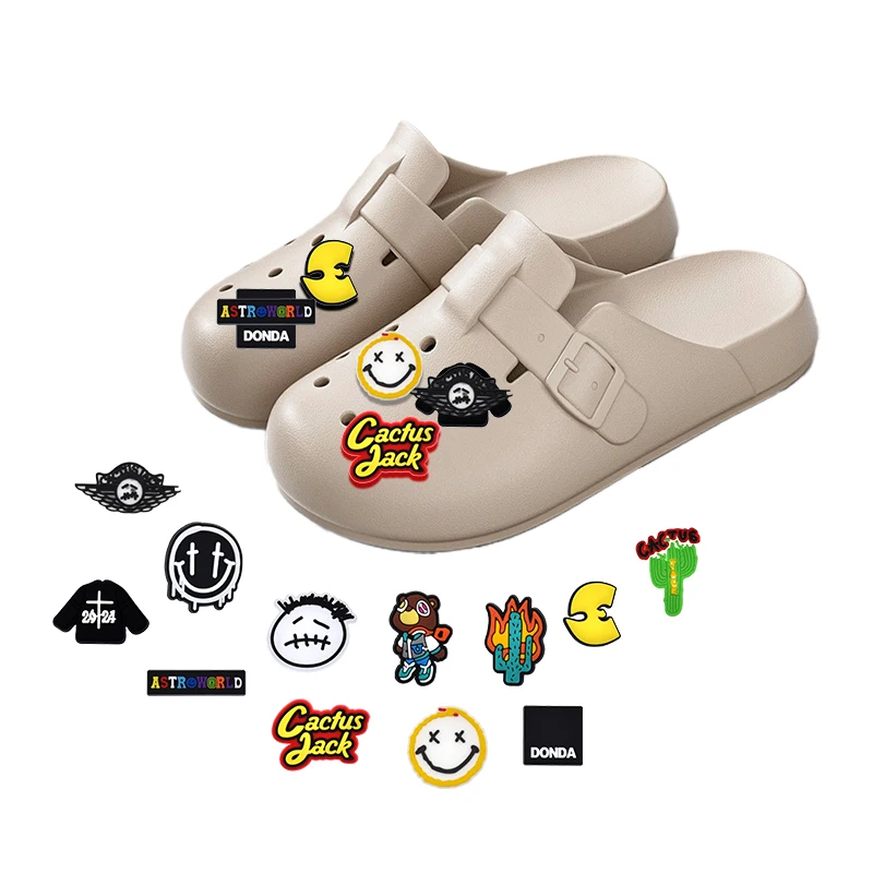 6-60PCS Ins Cool Halloween Shoes Charms DIY PVC Shoe bag Accessories For Wristband Pendant Decoration Xmas Fall Winter Gifts