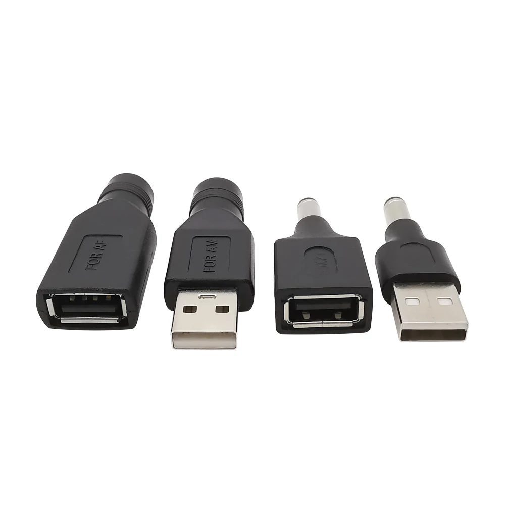 USB 2.0 Type A Male/Female To 5.5 x 2.1mm DC Power Male/Female Adapter DC Power To USB Charging Interface Converter Connector 5V