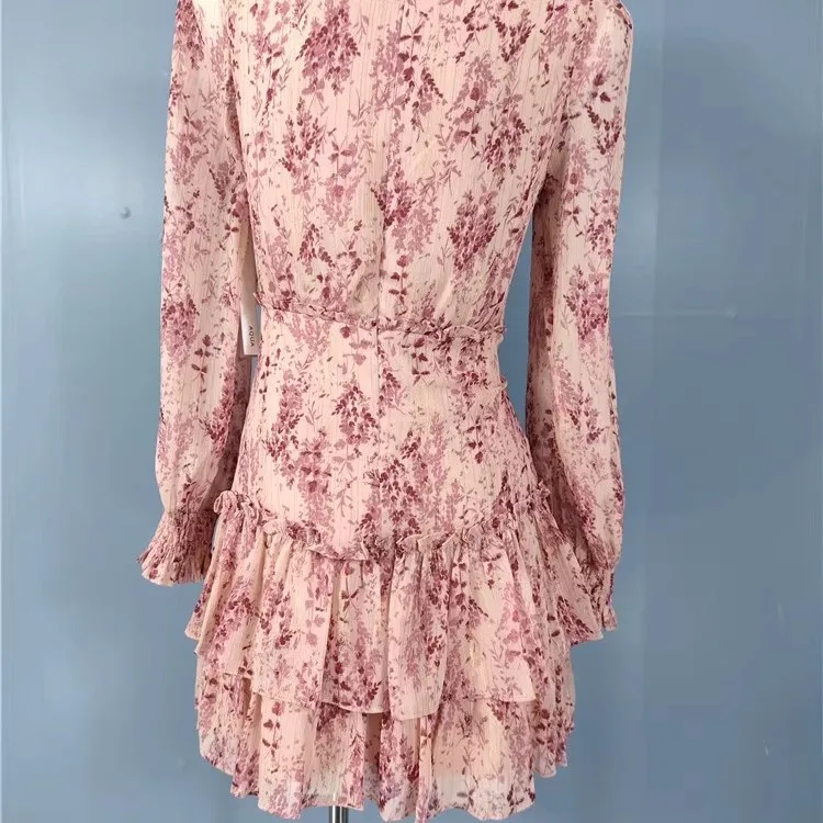 Ele longo sve iny tead impresso a linha dr para meninas outono novo sle ci commute adequado senhoras redondas ne dr