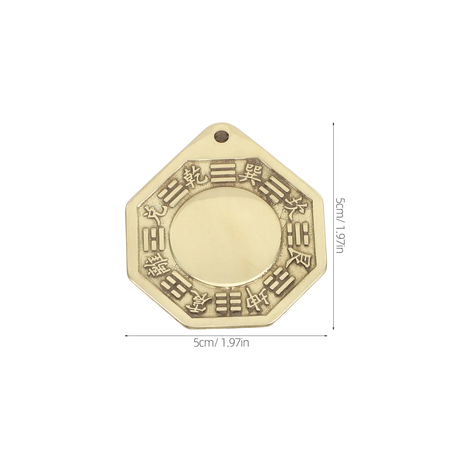 2Pcs Traditional Chinese Copper Bagua Mirror Eight Trigrams Mirror Evil Spirits Exorcism Decoration Wall Or Desktop Home Decor