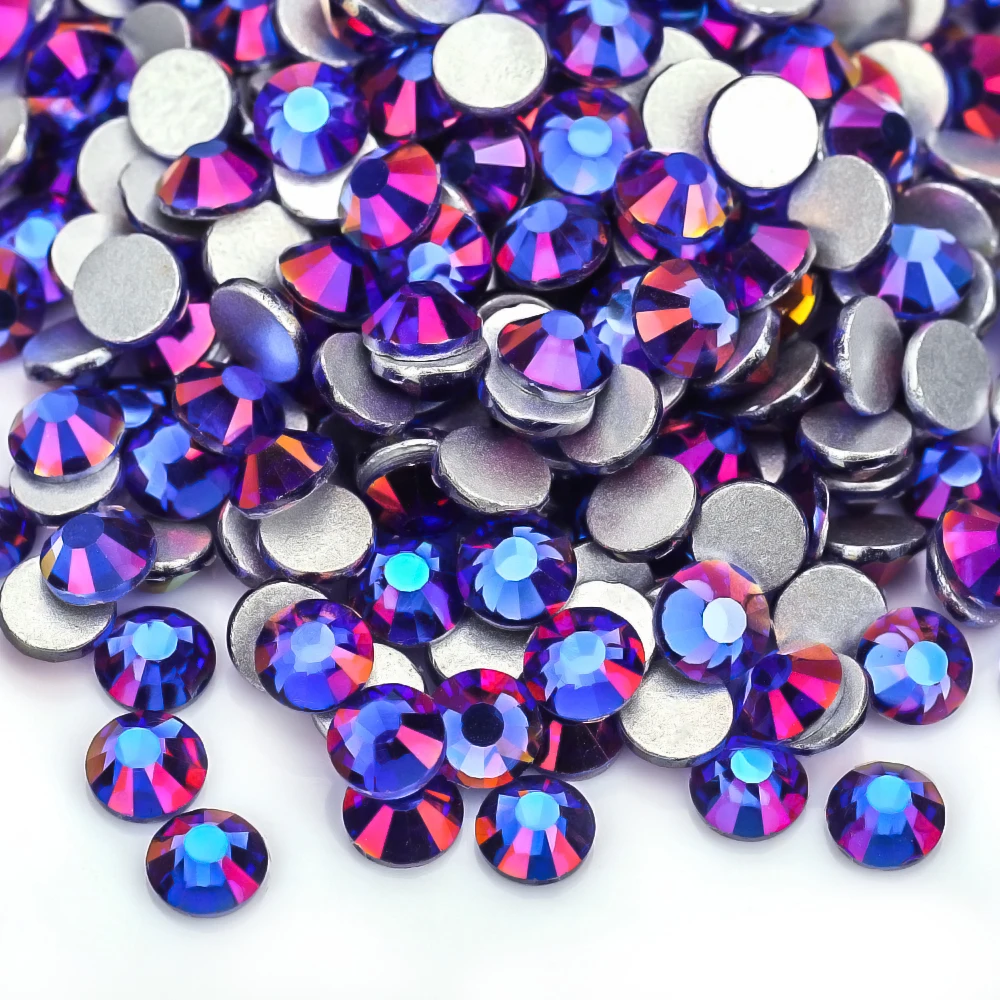 VC Czerwone złote kryształki bez mocowania na gorąco Flatback Crystal Stone Glitter Strass do dekoracji ślubnych 3D Nail Art