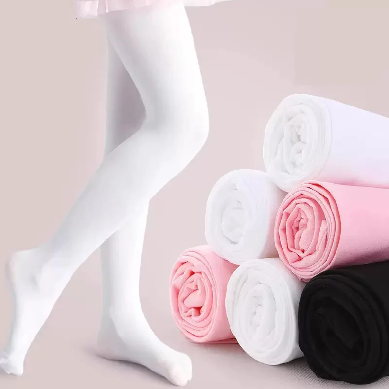 3/2/1 Pairs Child Ballet Dance Breathable Socks Girls Spring Autumn White Anti Hook Wire Pantyhose Summer High-quality Tights