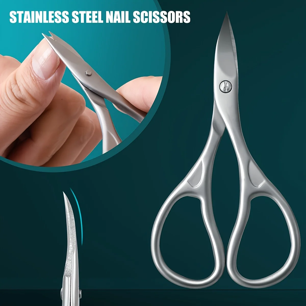 Forbici in acciaio inossidabile 1 forbici per unghie in acciaio inossidabile |   Lame concave per tagliare, forbici durevoli per pedicure e manicure