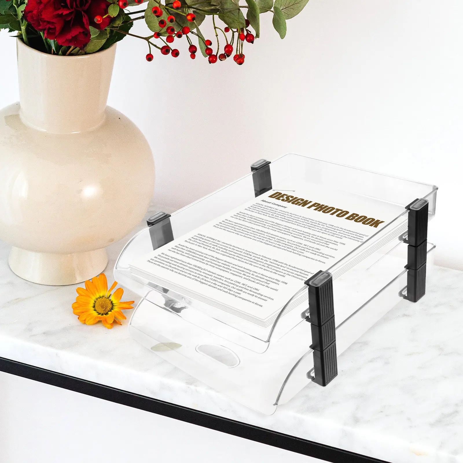 

Desktop Organizer Desktop File Organizer For Desk Large Capacity Paper Tray For Office Home School Use Stackable Letter