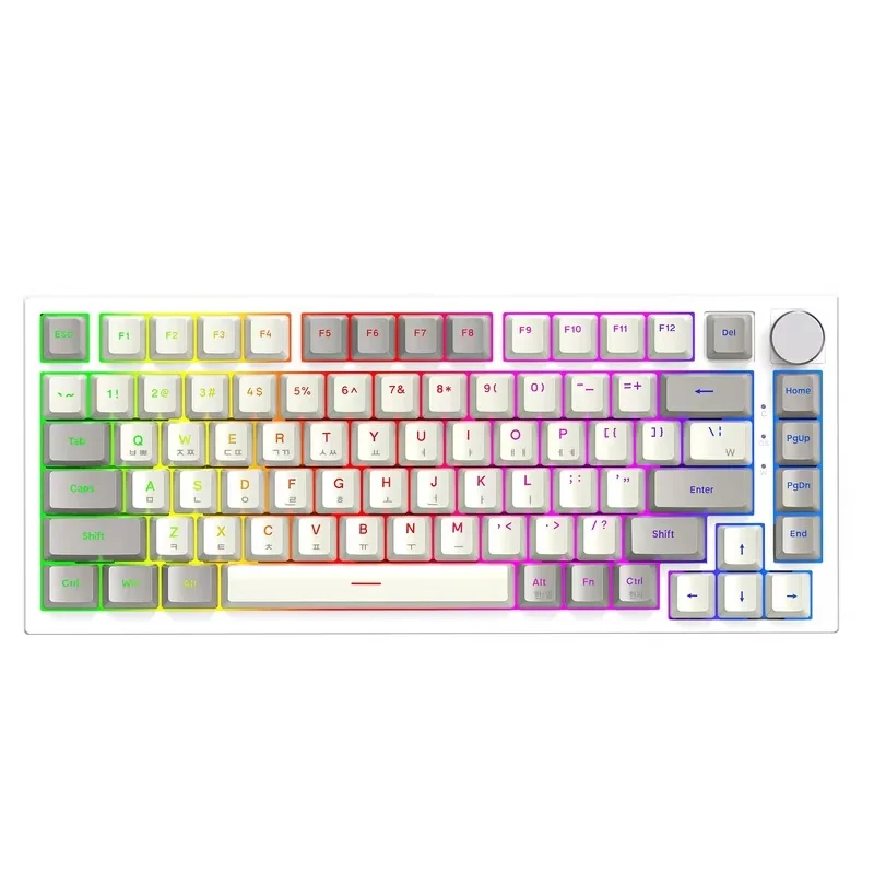 Attack Shark K85 Wired Magnetic Axis Mechanical Keyboard Rt Mode Pbt Keycaps 82 Keys Rgb Adjustable Keystrok Gaming Keyboard