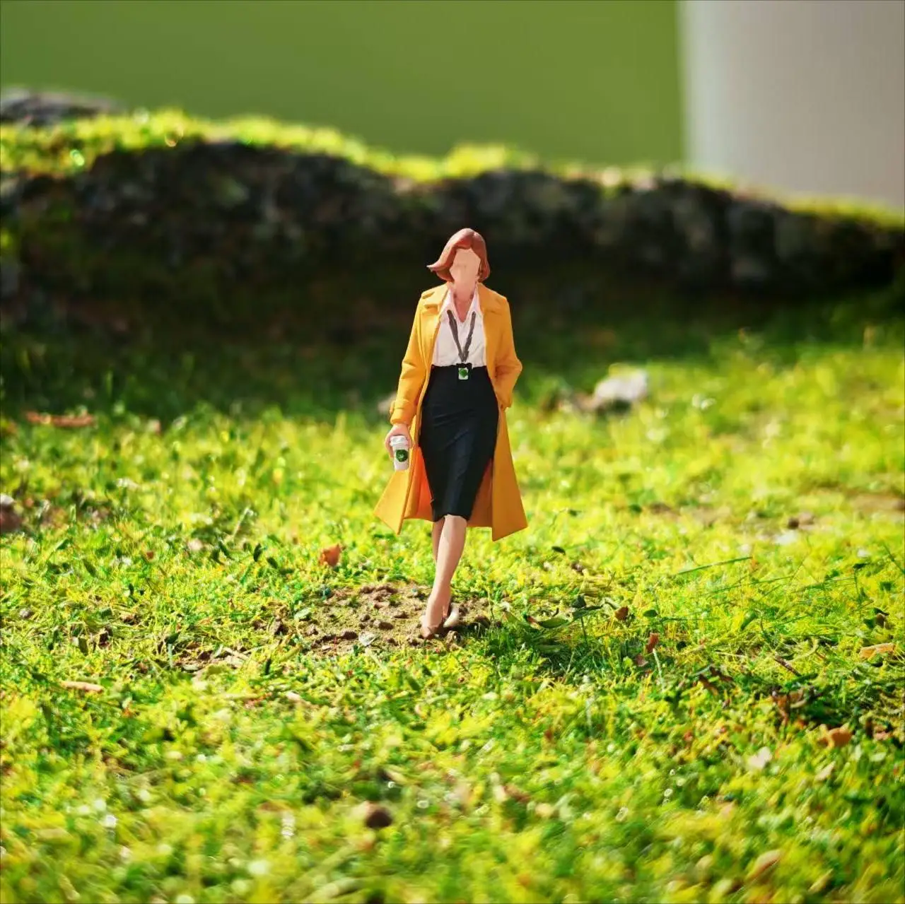 

Minifigures 1/64 Scale Miniature Figures Fashionable Professional Women Model Garage Scenes DIY Craft 1/87 Figure Collectible