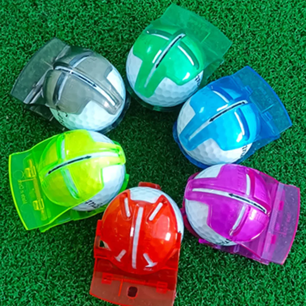

5pcs Golf Ball Marker Alignment Tool Durable Plastic Lightweight Green Drawing Kit Golfs Line Maker Professional Supplies