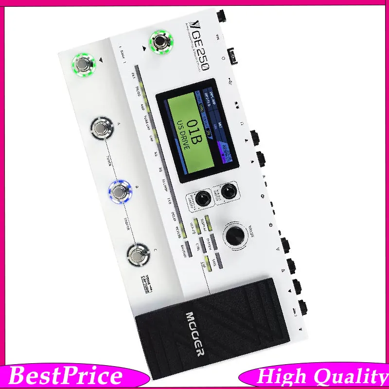

MOOER GE250 Guitar Pedal Multi-Effects 70 AMP Models 180 Effect Types 70s Looper 32 IR Digital AMP Modelling Pedal