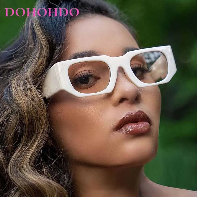 

DOHOHDO Fashion Square Leopard Sunglasses Men Gradient Eyeglasses For Men Women Vintage Glasses Men Shades Female Eyewear UV400