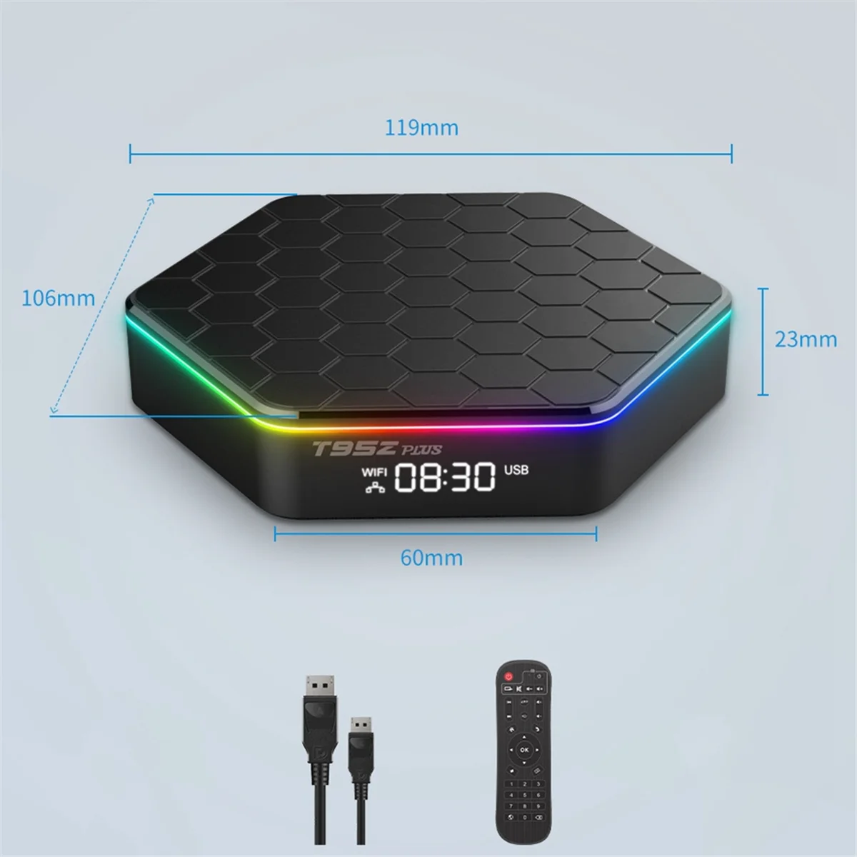 T95Z Plus Android 12 TV, pudełko 8K Allwinner H618 2.4G 5G WiFi 6 BT 5, 0 odtwarzacz multimedialny Android Box 2GB + 16GB, wtyczka US