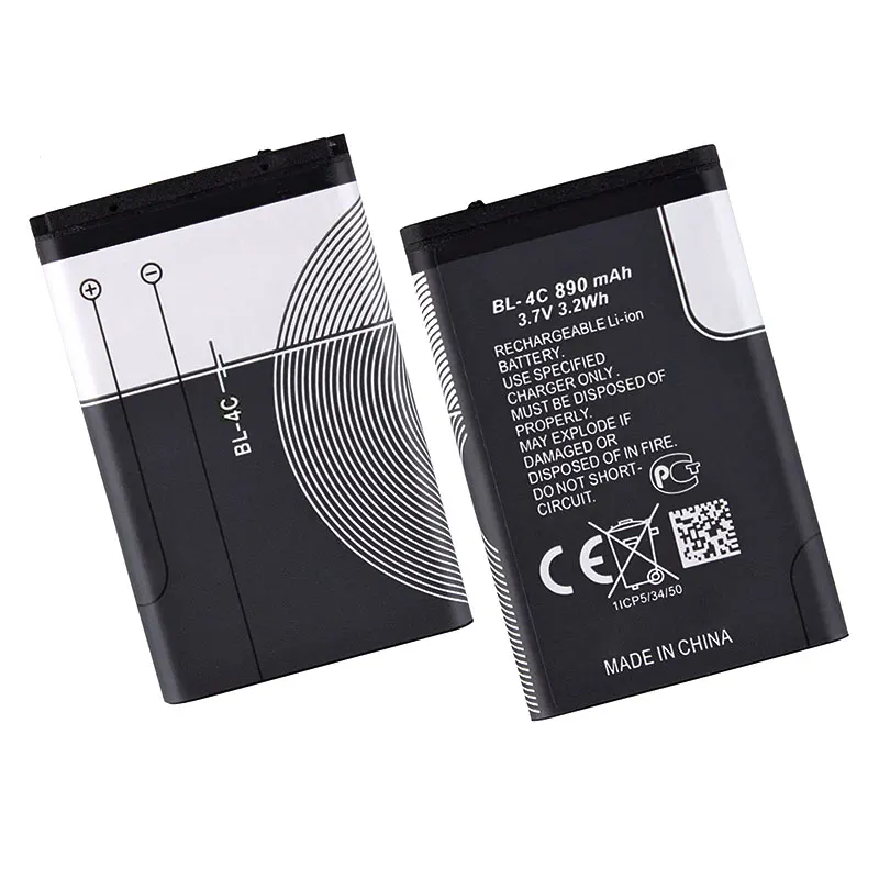 BL 4C Lithium Battery BL4C for Nokia 6100 6125 6131 6136 6170 6300 5100 7270 2220S 2650 3500 X2 C2-05 BL-4C Phone Batteries