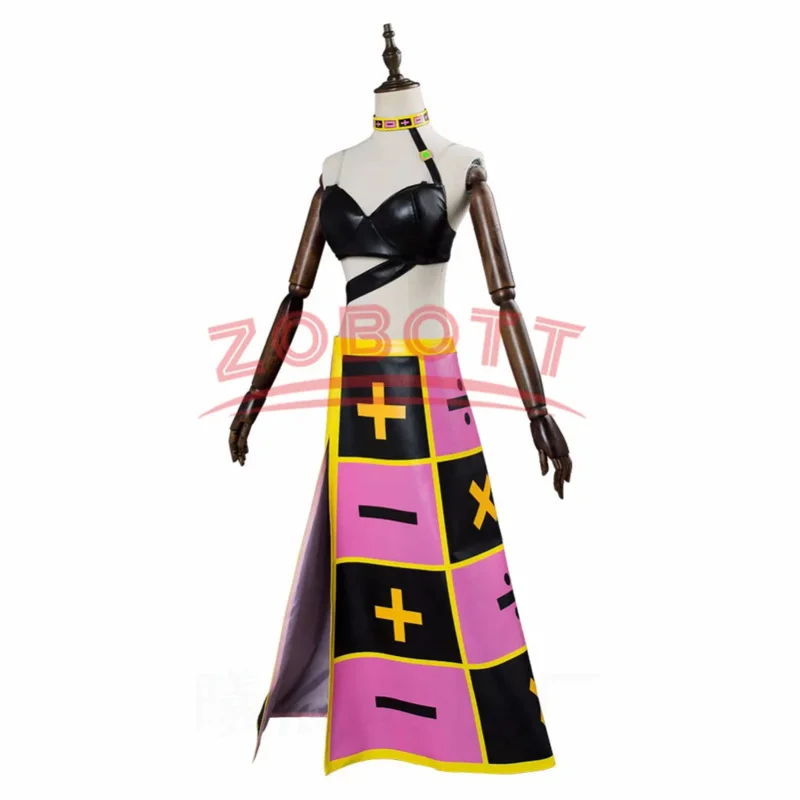 ss13Trish Una Косплей Костюм Розовый Парик Аниме Невероятный Камень Джоджо Океан Приключения Триш Цициolina Нижнее Белье Платье Ожерелье Unif