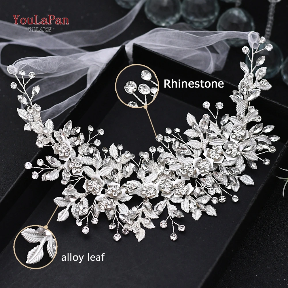 YouLaPan-Diadema nupcial de lujo para mujer, diadema de cristal, Tiara hecha a mano, accesorios para el cabello de boda, HP349