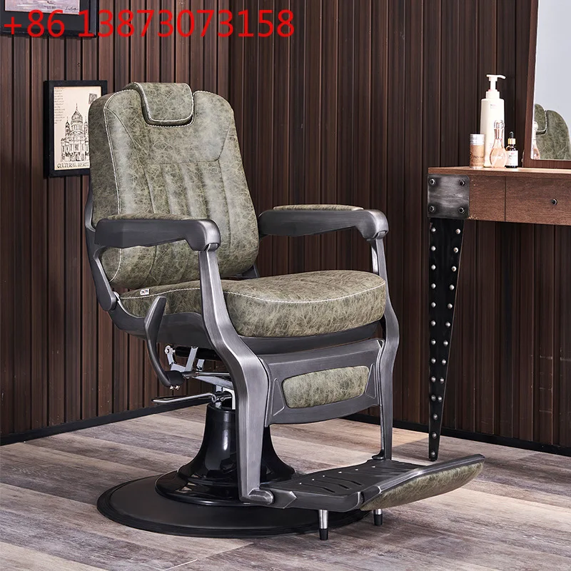 

Высококачественный масляный павильон в стиле ретро с откидной спинкой для бритья, мужское парикмахерское кресло