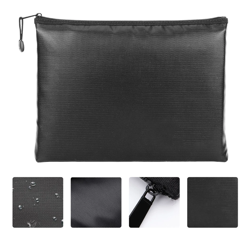 

Fireproof Documents Waterproof Safe Storage Large Capacity Oxford Material File Fireproof Documents Bag Folder Zipper Bag