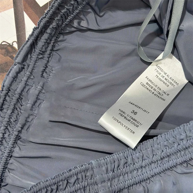 レディースパンツ　新作　伸縮性ウエスト　スリムフィット　ストレートレッグパンツ　2025年秋　ハイウエスト　ランタンパンツ　Y2K　バンドルフットパンツ