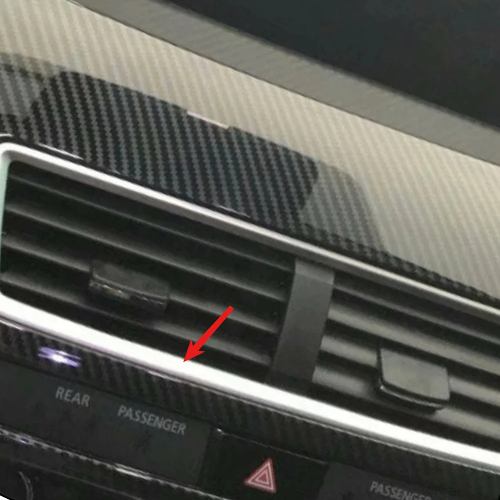 Für Mitsubishi Eclipse Cross 2017 2018 2019 2020 Carbonfaser Auto Mittelkonsole Lüftungsgitter Abdeckung Zierleiste Innenraum Zubehör