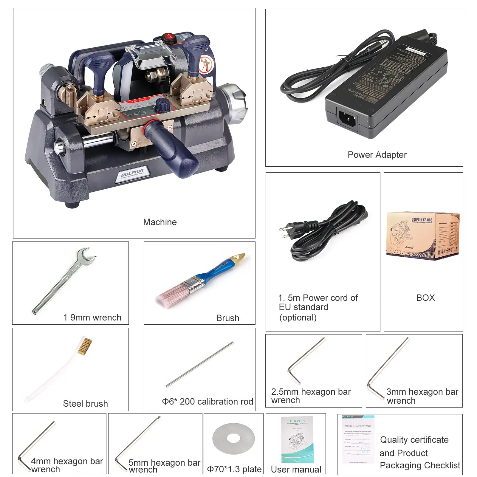 Afbeelding 3: Xhorse Dolphin XP-008 Mini mechanische sleutelsnijmachine