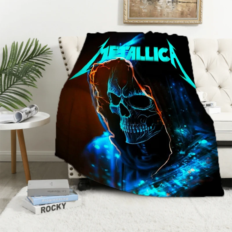 

Band M-METALLICA Knee Blanket Fluffy Catnap Sofa Blankets for Winter Warm Pusheen Plush Luxury Designer Bedding King Lid Bed Nap