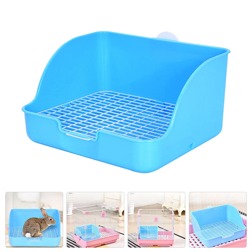 

Rabbit Training Potty Food Feeder Plastic Pet Toilet Bunny Baby Spoon Anti-fall Automatic Cage