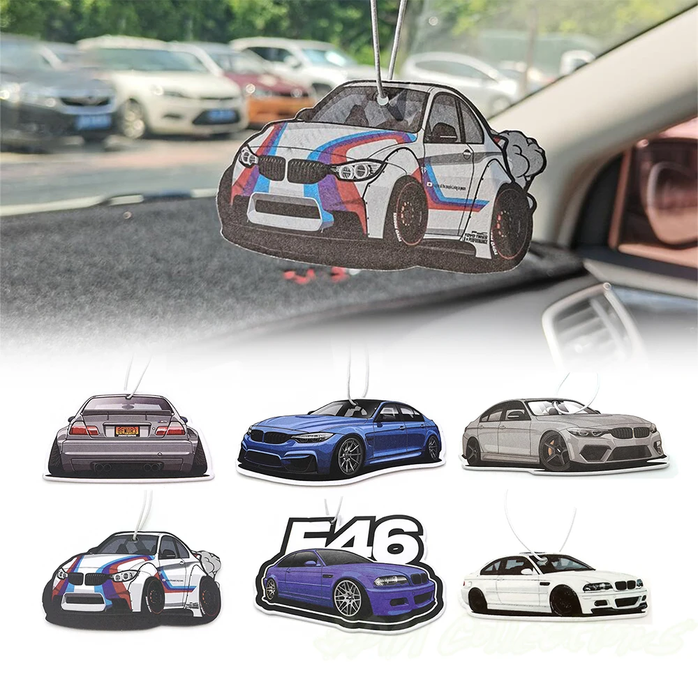 Ambientador JDM para coche, colgante para espejo retrovisor de coche, colgante de Perfume, fragancia de papel sólido para BWM F30 E46 E90 M3 M5, accesorios