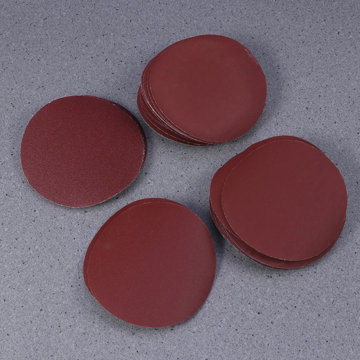 35 in 1 Mixed Grits Round Self-stick Sanding Sheets Sandpaper Pads (Dark Red) Sanding discs round sanding paper