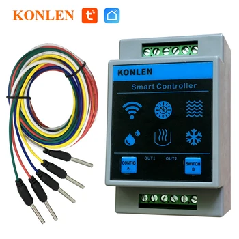 KONLEN Tuya Water Level Sensor WIFI Smart Home Leakage Flood Alarm Controller Meter Pool Vape Tank Flow Detector Leak Protection