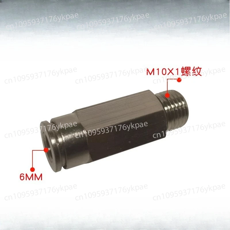 10PCS Distributor Oil Outlet High Pressure Connector SSV One-Way Valve with Nut Sleeve Card 6 Card 4 M10 * 1 Quick Plug Connecto