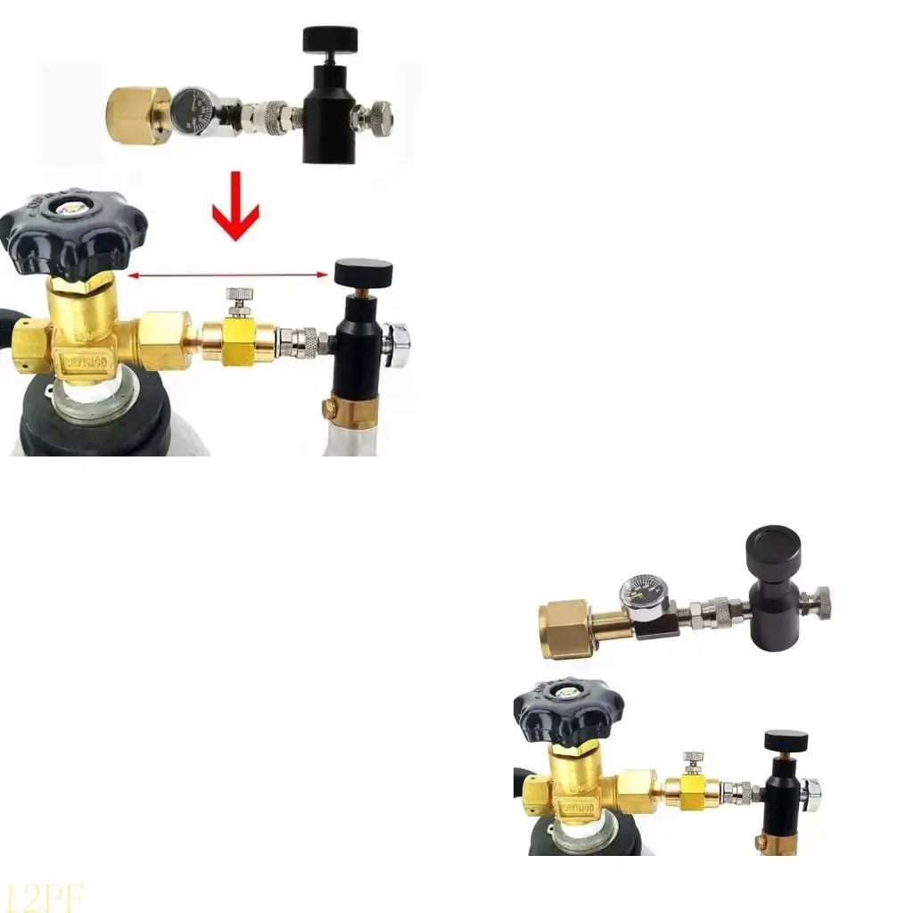 12PF Large To Small W21.8 With 2000Psi Pressure Gauge Quick Connection Cylinder