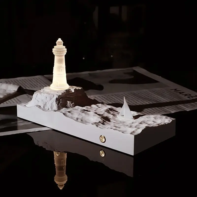 

Bian An Lighthouse Night Light Bedhead Atmosphere Light Bedroom Atmosphere Light Luxury Sense Niche Desk Lamp