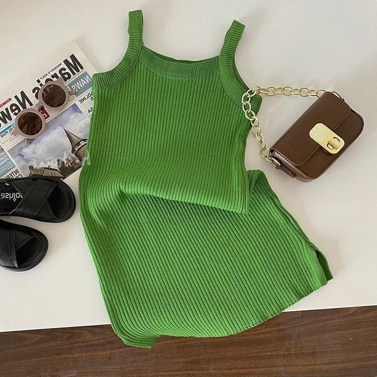 Girls' knitted  dress 2026 spring and summer fashion children's clothing  girls' dresses little girls' hip hugging dresses