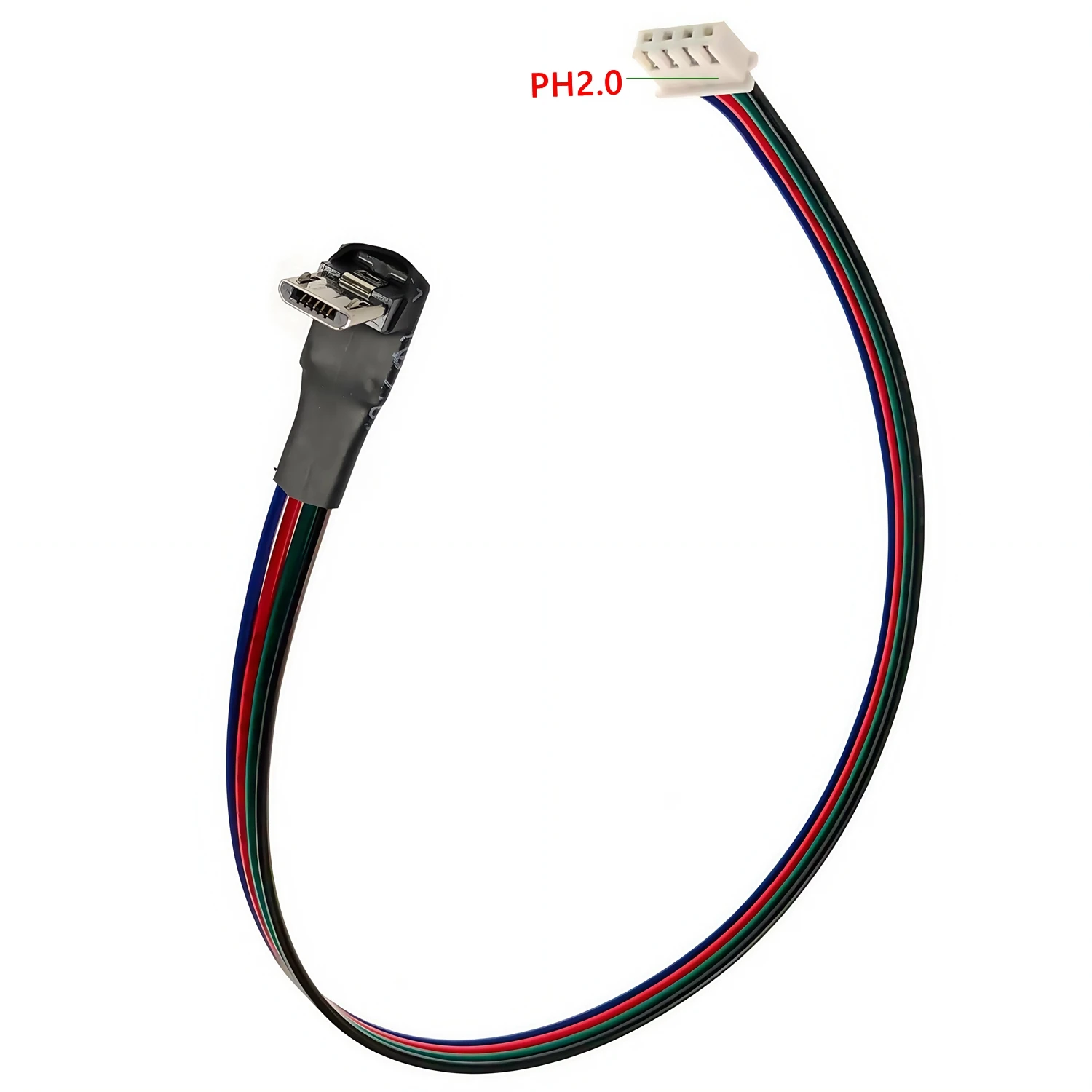 Micro mini USB2.0 TYPE-C 4P placa de bloqueio de fivela de pressão direta conector USB fêmea com cabo PH2.0 comprimento 30 CM