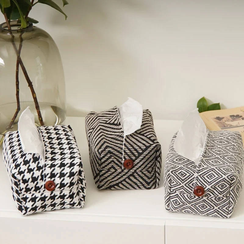 

Paper Towel Box, Fabric Art, Cotton and Linen, Nordic Living Room, Paper Drawer Set, Storage Bag, Simple Household Use