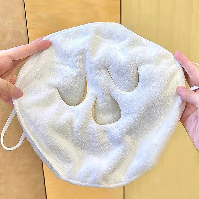 Skin Care Mask Cotton Hot Compress Towel Wet Compress Steamed Face Towel Opens Skin Pore Clean Compress Beauty Facial Care Tools