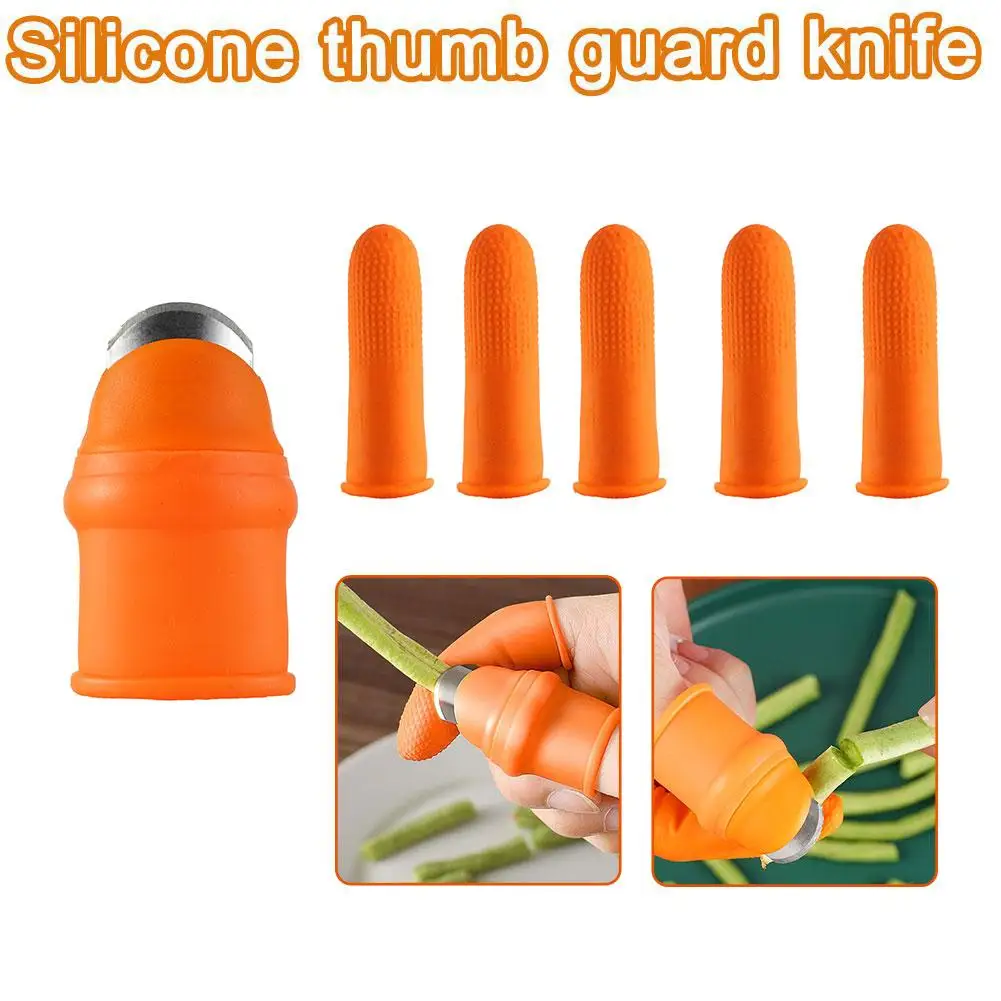 Silicone Thumb Knife Finger Protector for Vegetable Fruit Harvesting Knife Plant Blade Scissors For Garden Gloves New