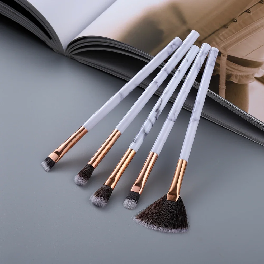 5-15 PCS White Makeup Brush Set, Premium Synthetic Brushes For Powder, Foundation, And Eyeshadow, Professional Cosmetic Tools