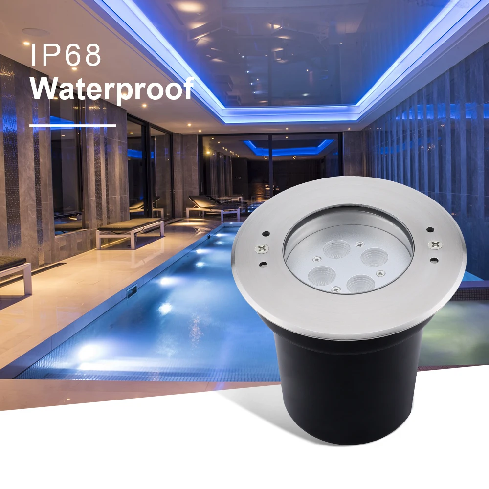 Source Factory IP68 New Design Pool Lights 316 Stainless Steel Submersible Warm White LED Underwater Recessed Underground Lamp