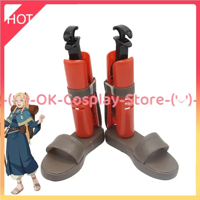 

Marcille Cosplay Shoes Anime Delicious in Dungeon Cosplay Boots Halloween Carnival Prop PU Leather Shoes Custom Made