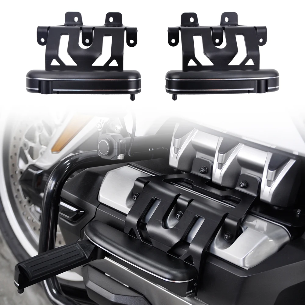 

Панические шоссейные колышки, регулируемые педали, флип для Honda Goldwing GL1800 GL1800B F6B 2018-2024, черный