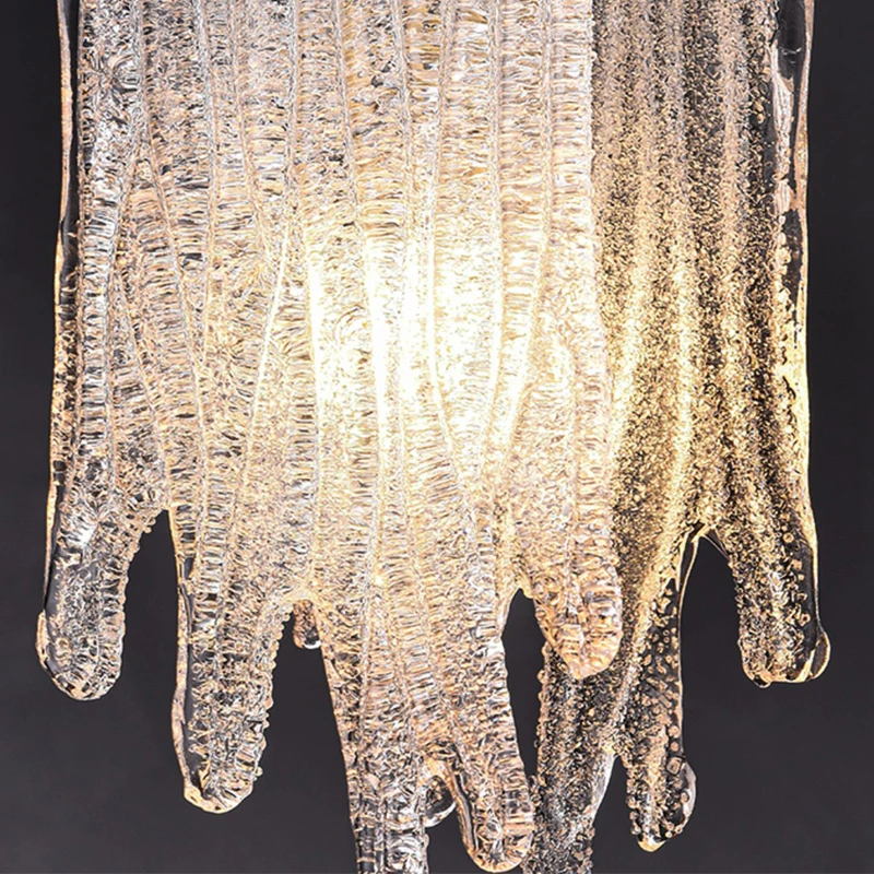 ما بعد الحداثة LED قلادة نحاسية ضوء الشمال زجاج إبداعي قلادة مصباح غرفة المعيشة مطعم غرفة نوم فاخرة مصباح معلق معدني