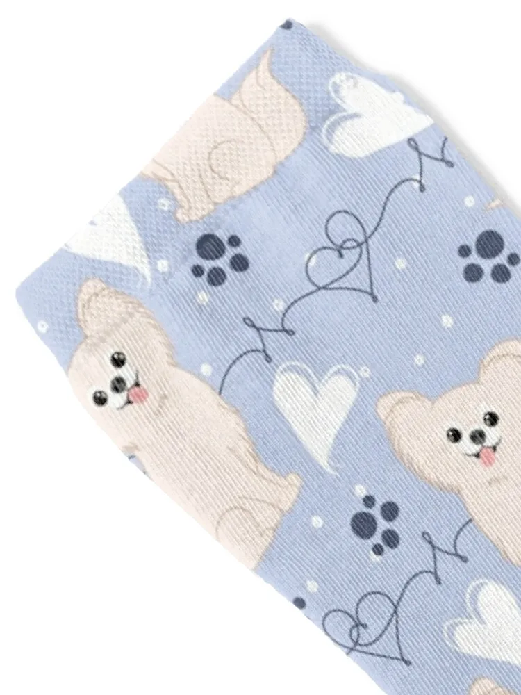 LOVE Long Haired White Chihuahua Socks gym winter thermal Socks Women Men's