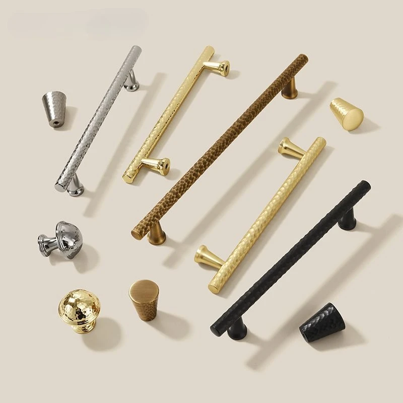 Light Luxury Hammer Pattern Cabinet Handle Creative Nordic Cabinet Door Handle Simple French Drawer Knob Modern Wardrobe Handle