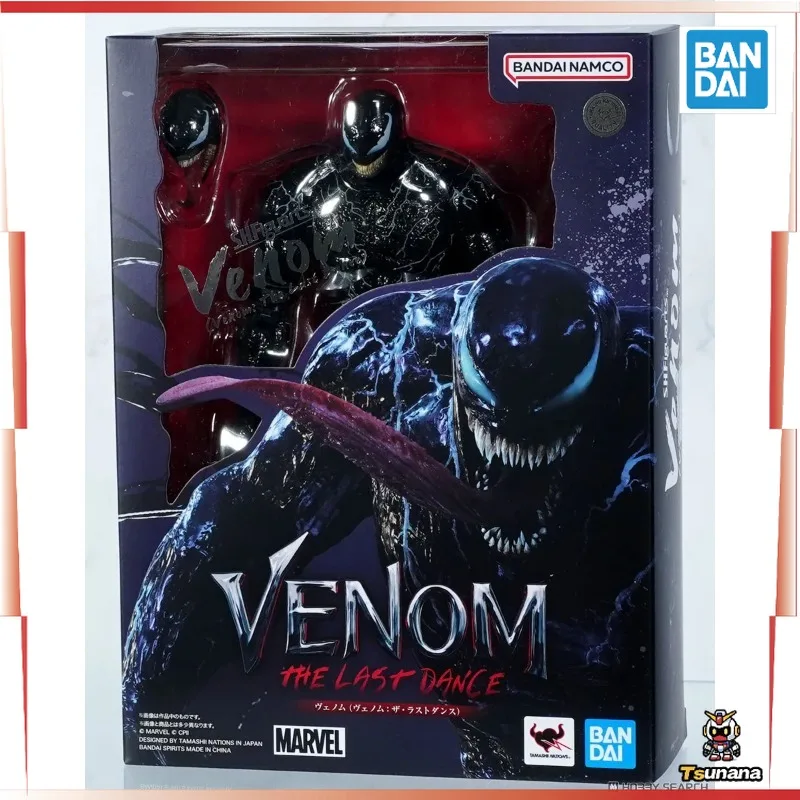 

Оригинальная коробка Bandai SHF in Shock MARVEL VENOM THE LAST DANCE Фигурка Готовая модель Комплект аниме Полная экшн-игрушка в подарок для детей Набор