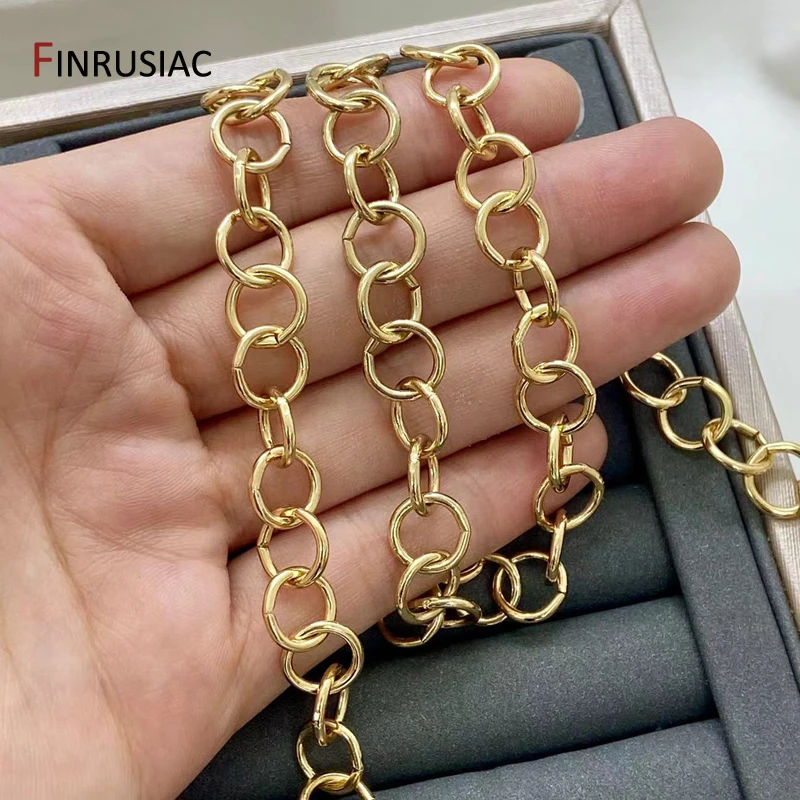 Multi Styles 14K Gold Plated Metal Link Cable Bulk Chains For Jewelry Making Handmade DIY Bracelet Necklace Components