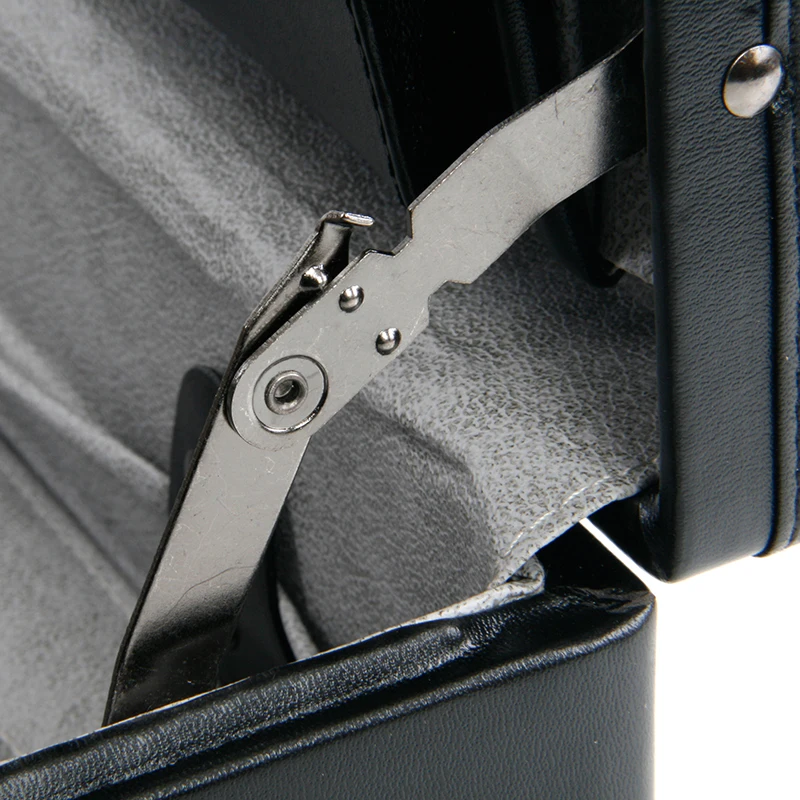 Men Vintage Black Toolbox Briefcase Luggage Lawyer Business Password Box Toolbox Prop Box File Box Computer Box Suitcases view 5